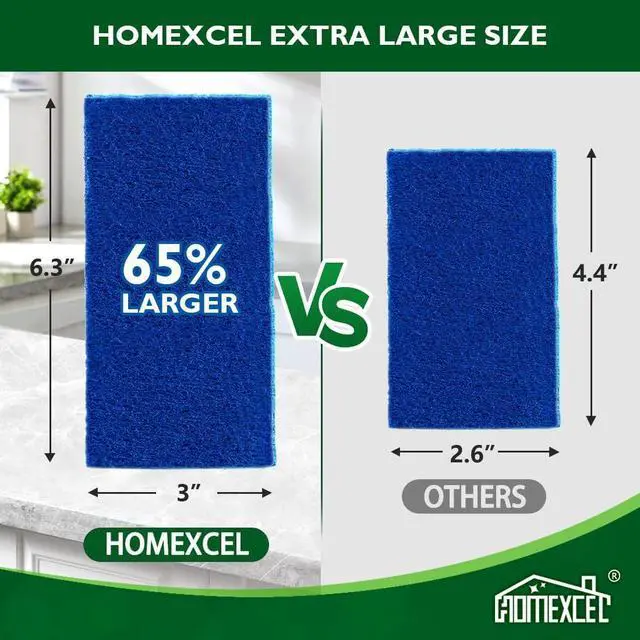 Alt view image 2 of 7 - HOMEXCEL Extra Large Sponges Kitchen 6PK, Non-Scratch Sponge for Cleaning