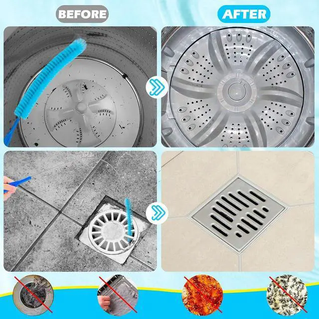Alt view image 7 of 7 - Dryer Vent Cleaner Kit Lint Remover Brush Cleaning Tool Flexible Long Pipe