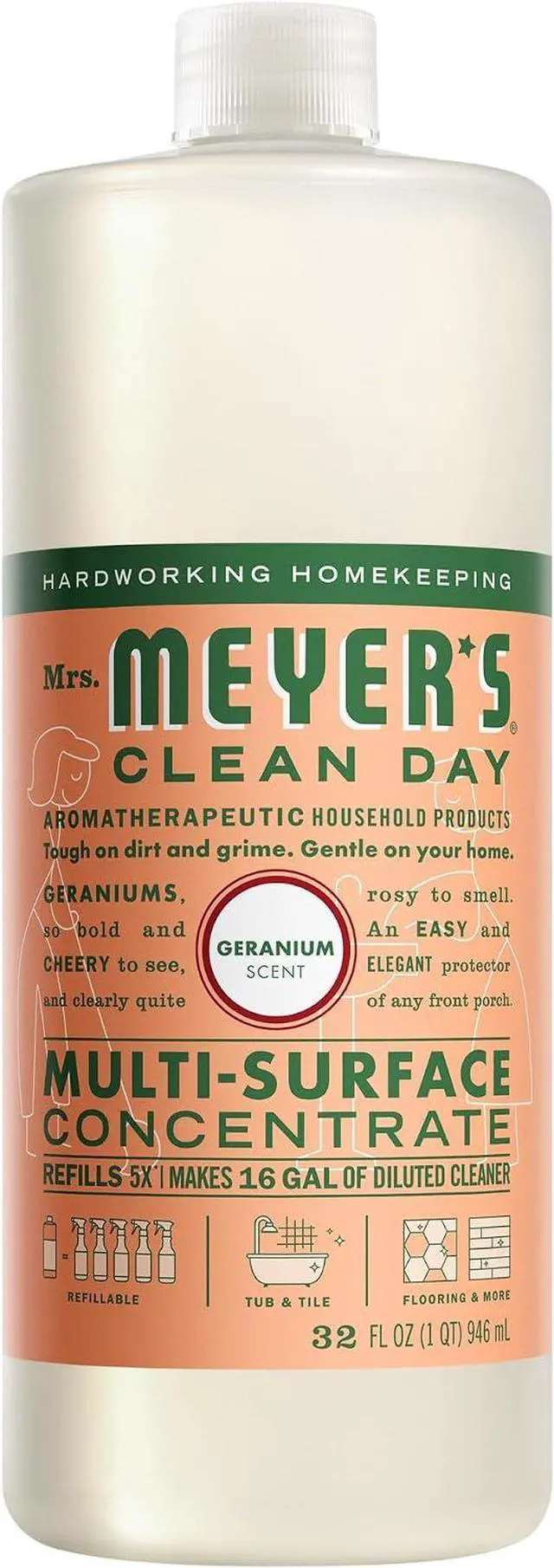 Main image of MRS. MEYER'S CLEAN DAY Multi-Surface Cleaner Concentrate, Geranium, 32 oz