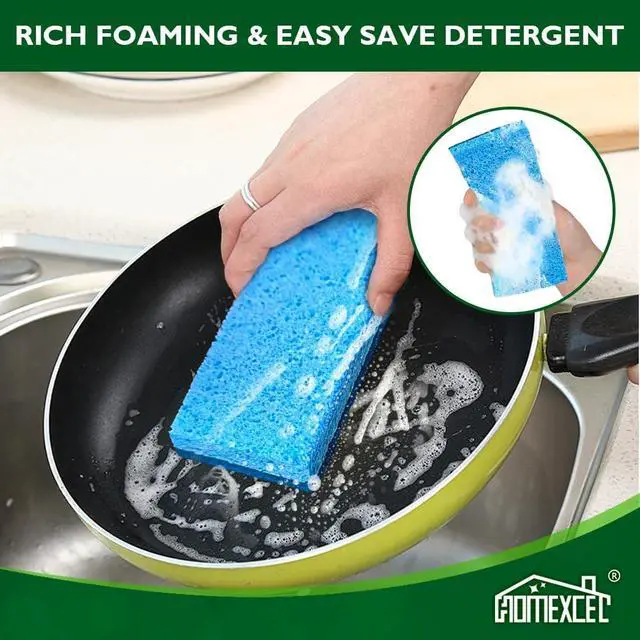 Alt view image 7 of 7 - HOMEXCEL Extra Large Sponges Kitchen 6PK, Non-Scratch Sponge for Cleaning
