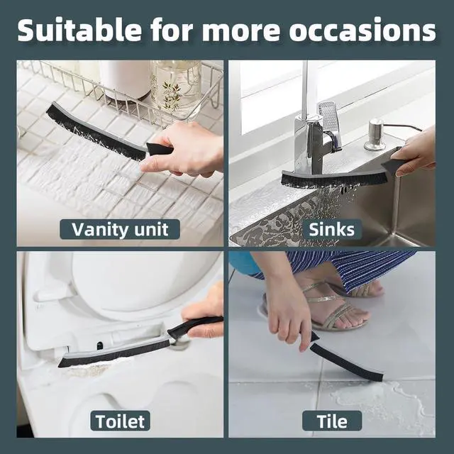 Alt view image 6 of 6 - TQRR 2 Pcs Toilet Scrubber Brush, Bathroom Cleaning Brush with Hanging Hole