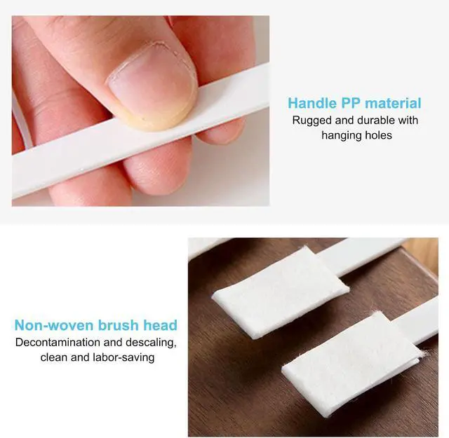 Alt view image 3 of 6 - Disposable Crevice Cleaning Brushes, Disposable Toilet Bowl Brushes Crevice Hole Brushes Detail Cleaning Brushes for Toilet Corner, Window Groove, Door Track, Keyboard, etc(42 PCS)
