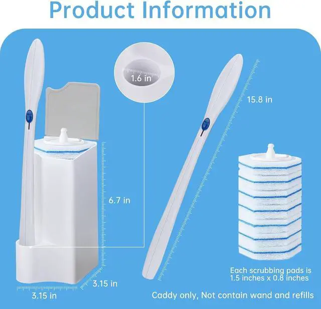 Alt view image 5 of 6 - Holder for Clorox Toilet Wand, Compatible with Clorox Toilet Wand Holder only, White & Gray