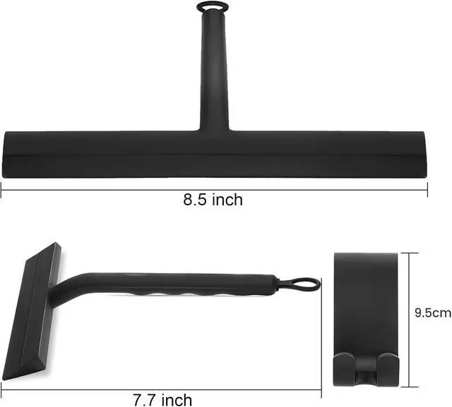 Alt view image 2 of 7 - wlich 8 Inch Shower Squeegee, Silicone Squeegee for Glass Doors with 1 Hook