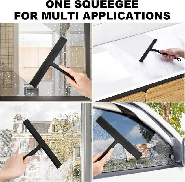 Alt view image 7 of 7 - wlich 8 Inch Shower Squeegee, Silicone Squeegee for Glass Doors with 1 Hook