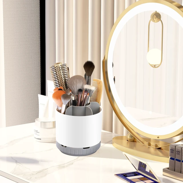 Alt view image 5 of 7 - GFWARE Rotating White Toothbrush Holder for Bathroom Organizer, Drainage