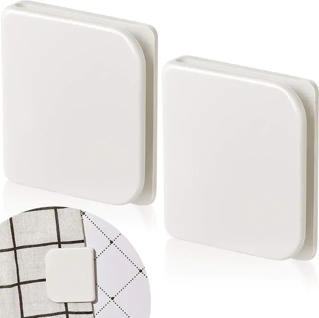 Main image of Jetec 2 Pieces Shower Curtain Clips for Wall Liner Self Adhesive Bathroom