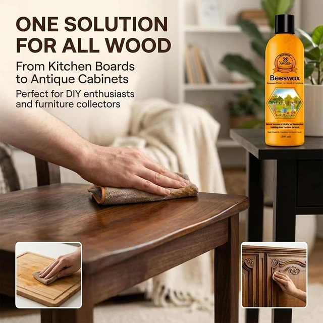 Alt view image 3 of 7 - CARGEN Beeswax Furniture Polish - Natural Wood Wax Conditioner 300ML