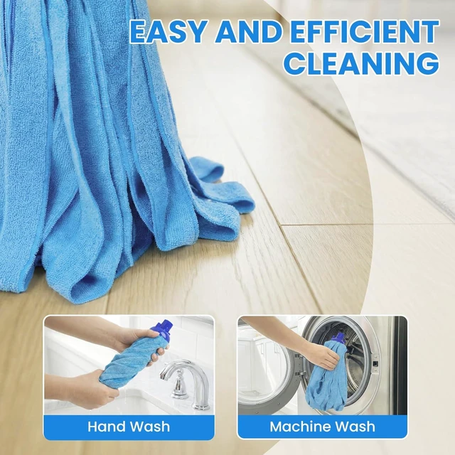 Alt view image 4 of 7 - Mop, Microfiber Cloth Mops for Floor Cleaning, Small Mop with 2 Refills