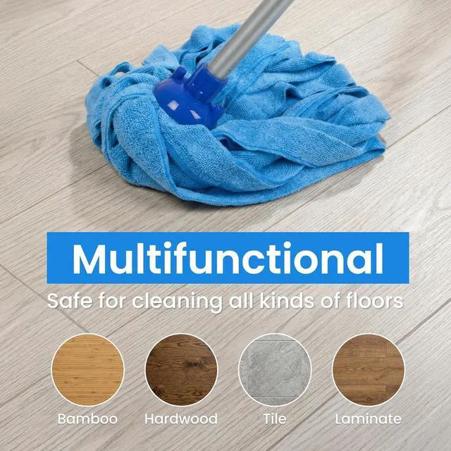 Alt view image 5 of 7 - Mop, Microfiber Cloth Mops for Floor Cleaning, Small Mop with 2 Refills