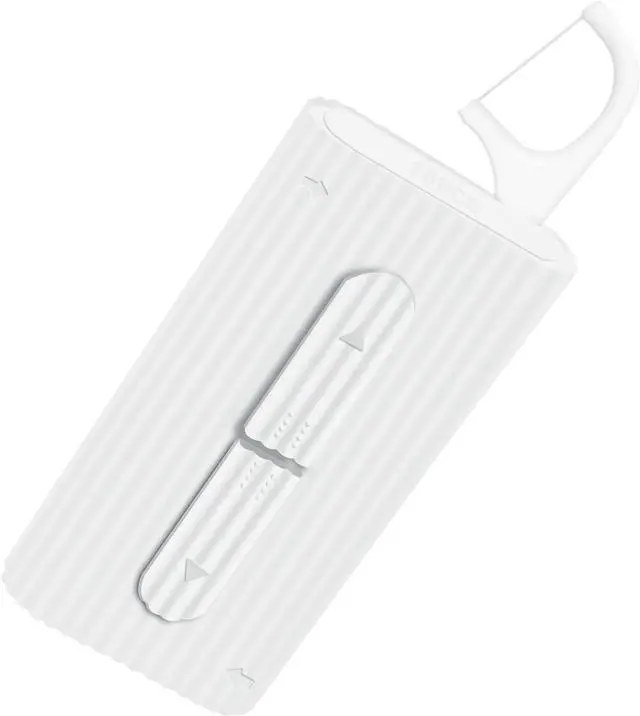 Main image of White Dental Floss Portable Case Dispenser Automatic 10 Picks Adult Flosses