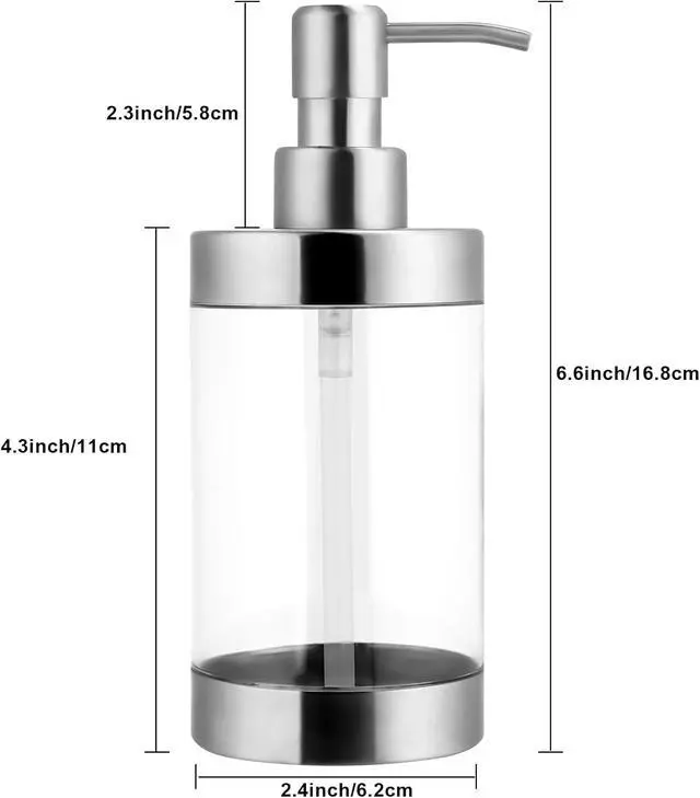 Alt view image 7 of 7 - Dish Soap Dispenser Hand Pump Dispenser 1PCS (10OZ/300ML)