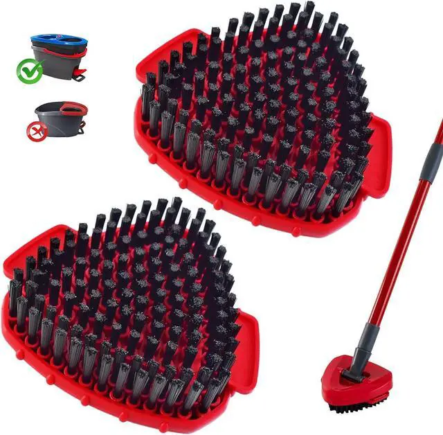 Main image of Scrubber Mop Head for Ocedar, Upgrade Scrub Brush for Ocedar, Spin Mop Scrub Brush Head for O Cedar RinseClean 2-Tank, More Bristles Scrub Brush Attachment for Bathroom, Deck, Kitchen Floor Cleaning