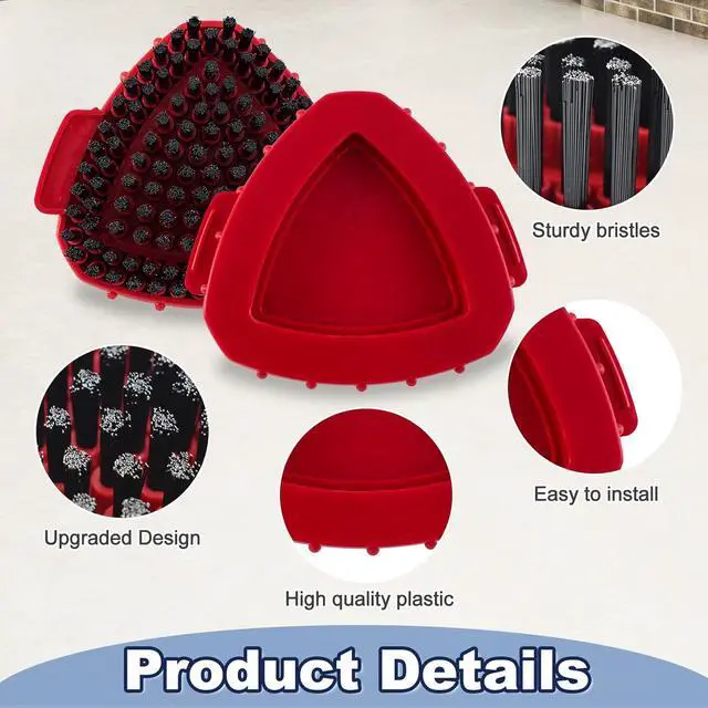 Alt view image 3 of 7 - Scrubber Mop Head for Ocedar, Upgrade Scrub Brush for Ocedar, Spin Mop Scrub Brush Head for O Cedar RinseClean 2-Tank, More Bristles Scrub Brush Attachment for Bathroom, Deck, Kitchen Floor Cleaning