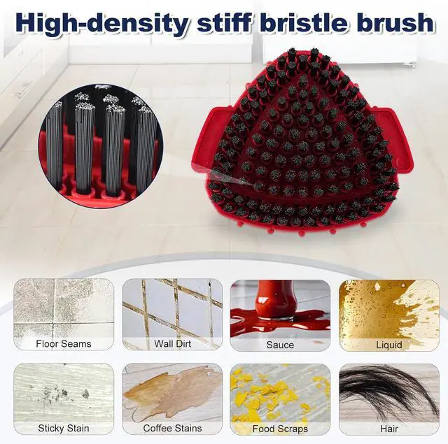 Alt view image 4 of 7 - Scrubber Mop Head for Ocedar, Upgrade Scrub Brush for Ocedar, Spin Mop Scrub Brush Head for O Cedar RinseClean 2-Tank, More Bristles Scrub Brush Attachment for Bathroom, Deck, Kitchen Floor Cleaning