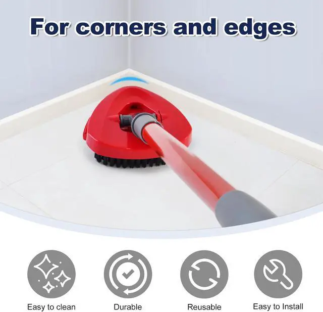 Alt view image 5 of 7 - Scrubber Mop Head for Ocedar, Upgrade Scrub Brush for Ocedar, Spin Mop Scrub Brush Head for O Cedar RinseClean 2-Tank, More Bristles Scrub Brush Attachment for Bathroom, Deck, Kitchen Floor Cleaning