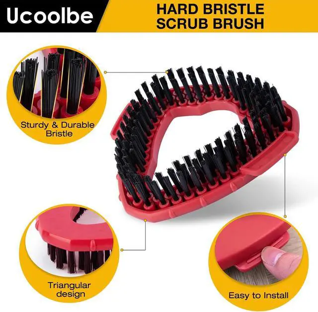 Alt view image 3 of 7 - Scrubber Mop Head for O-Cedar EasyWring 1-Tank Mop Head, 2-Pack Scrub Brush