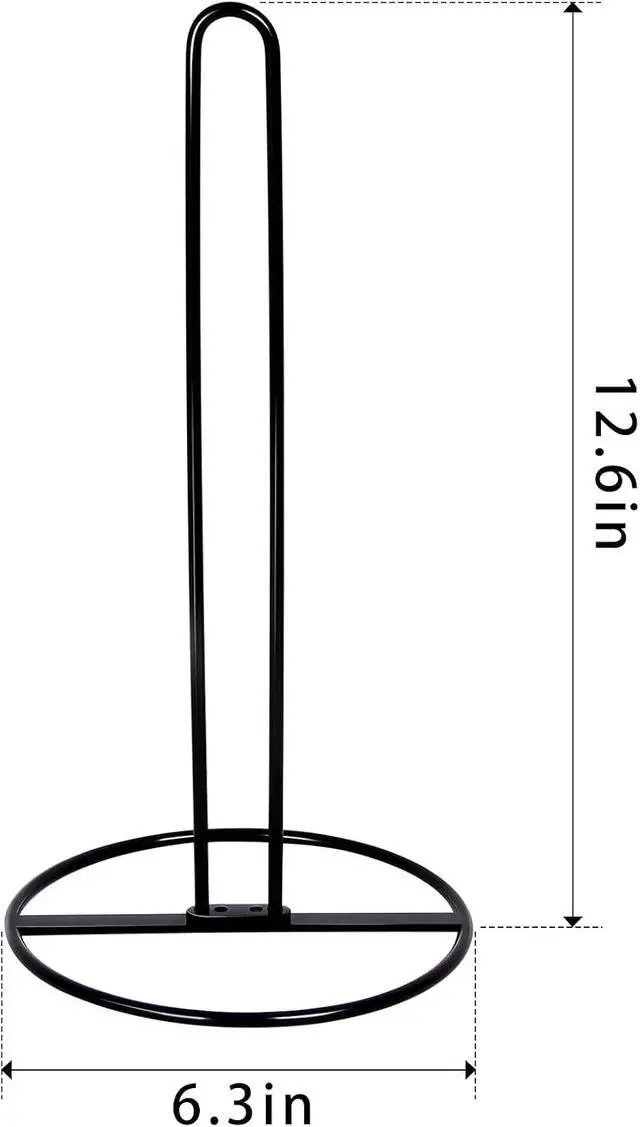 Alt view image 5 of 6 - Toilet Paper Holder Stand, OBODING, Black Freestanding Toilet Paper Holder for Storing 3 Rolls of Toilet Papers (Black)