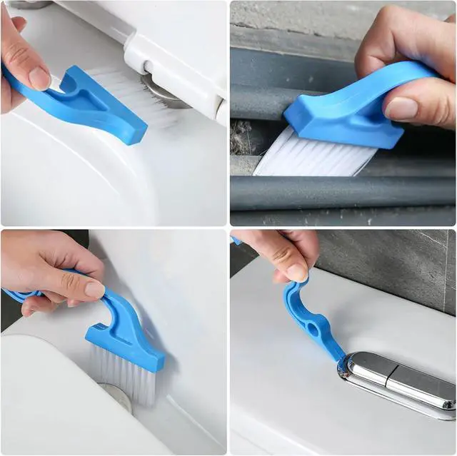 Alt view image 6 of 6 - 9 Pcs Crevice Cleaning Brush, Bathroom Gap Brush, Hand-held Groove Gap Cleaning Tools, Multifunctional Crevice Gap Small Cleaning Brush Tool, Shutter Door Window Track Kitchen Cleaning Brushes Kit