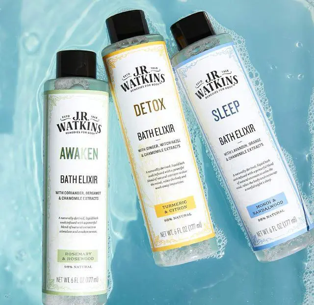 Alt view image 5 of 5 - J.R. Watkins Awaken Bath Elixir, Liquid Bath Soak, Rosemary & Rosewood with Natural Extracts, No Salt, No Residue, 6 oz