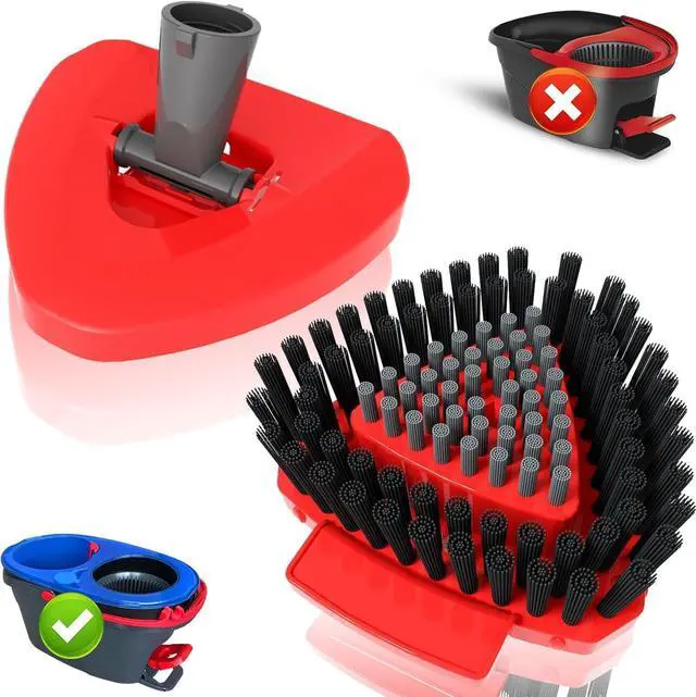 Main image of Spin Mop Replacement Scrub Brush Head & Base for O Cedar RinseClean System