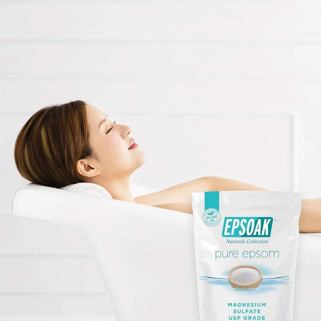Alt view image 4 of 7 - Epsoak Epsom Salt 2 lb. Magnesium Sulfate USP. Resealable Epsom Salt Bag Unscented, Made in The USA, Cruelty-Free Certified