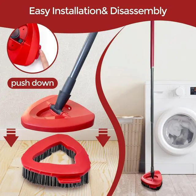 Alt view image 4 of 7 - 2 Pack Replacement Scrub Brush Head Compatible for EasyWring 1-Tank System