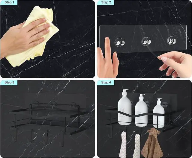 Alt view image 4 of 7 - 2pcs Shower Caddy Adhesive Replacement