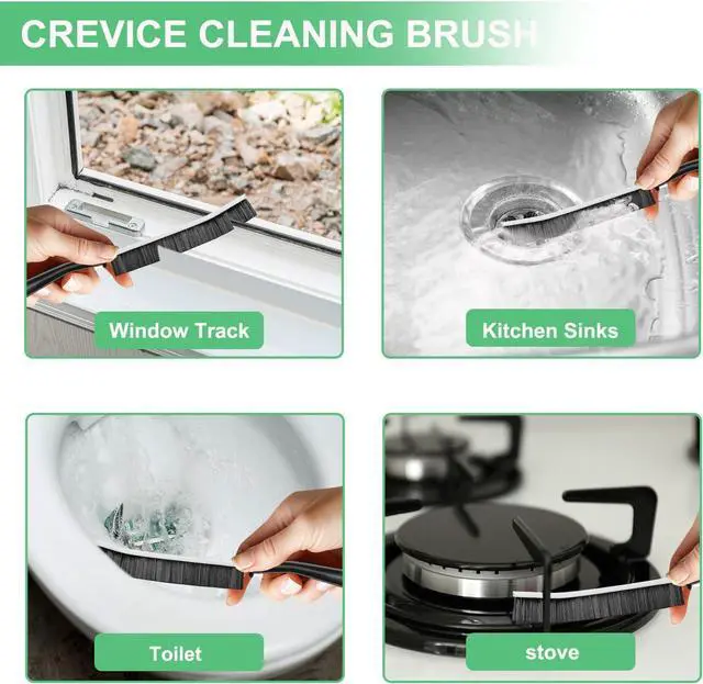 Alt view image 2 of 7 - 12PCS Crevice Cleaning Brush,Hard Bristle Grout Scrub Brushes for Gaps