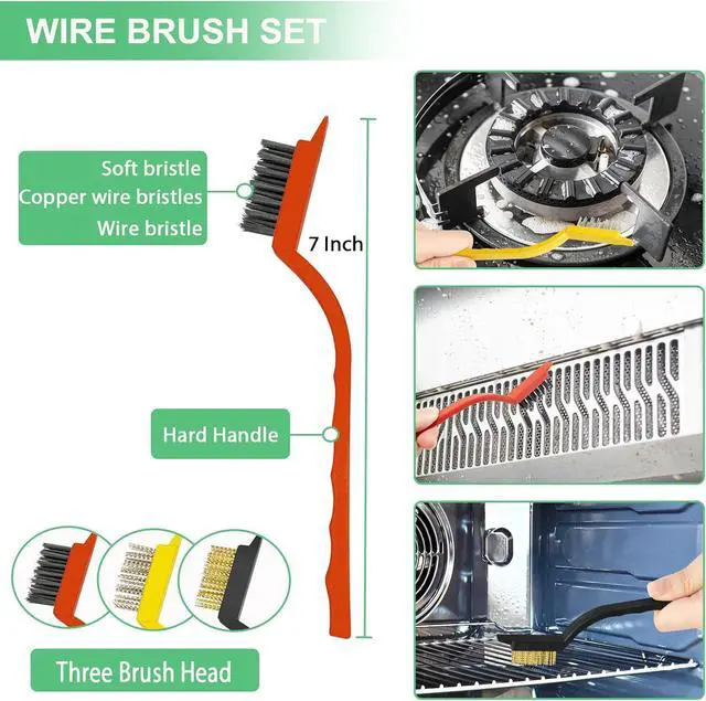 Alt view image 3 of 7 - 12PCS Crevice Cleaning Brush,Hard Bristle Grout Scrub Brushes for Gaps
