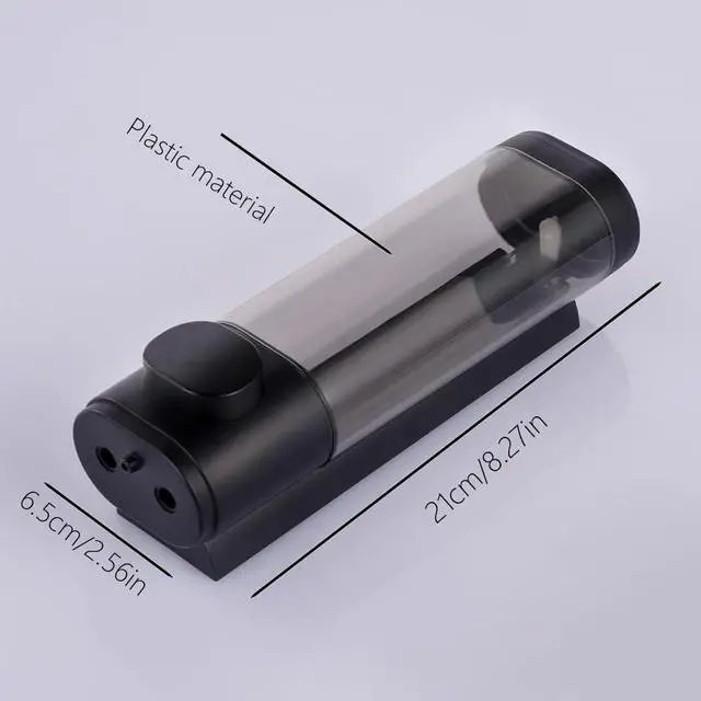 Alt view image 5 of 7 - 10oz/300ml Single Manual Wall Mounted Soap Dispenser, Black