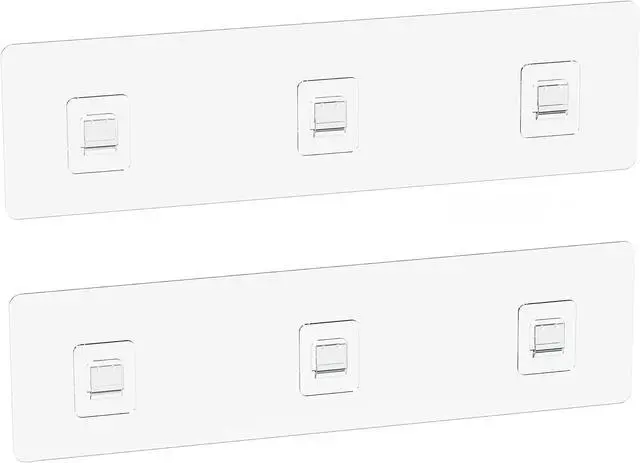 Main image of Moforoco 2Pack Flat Hook Shower Caddy, No Drilling Adhesive Shower Hooks