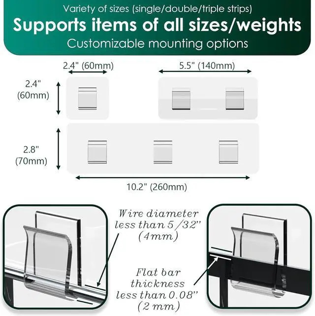 Alt view image 2 of 7 - Shower Caddy Adhesive Replacement, Soap Holder, Sponge Holder and Kitchen Sink Rack (Transparent - 14 Packs)