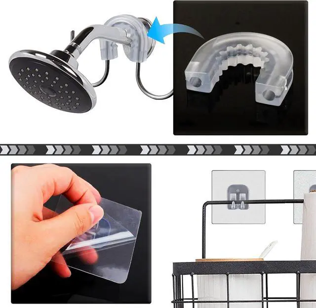 Alt view image 3 of 5 - YeeBeny Bathroom Shower Caddy Connector with 2pcs Adhesive Sticker