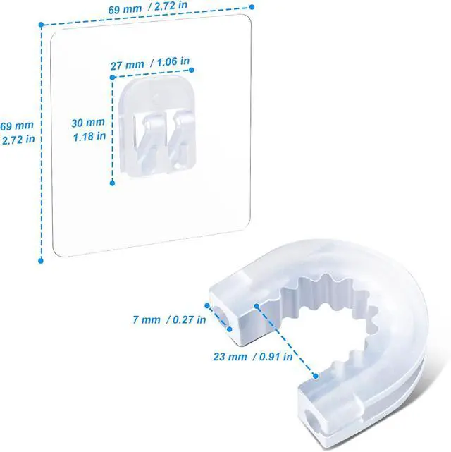 Alt view image 2 of 5 - YeeBeny Bathroom Shower Caddy Connector with 2pcs Adhesive Sticker