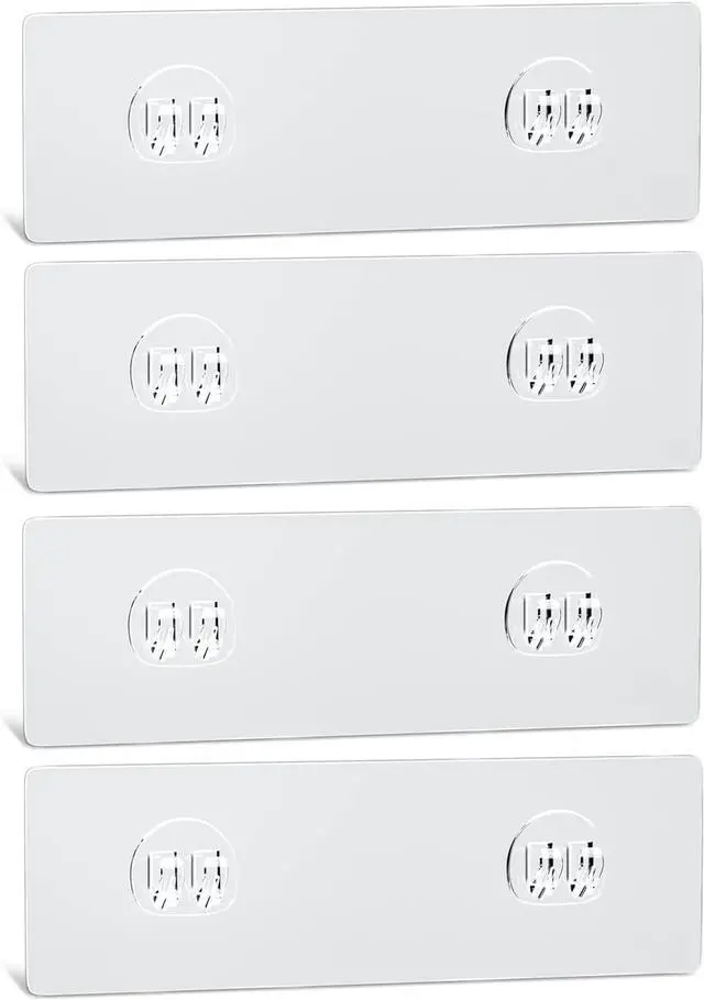 Main image of AKTECKE Shower Caddy Replacement Stickers, No Drilling Transparent Adhesive Strips for Shower Caddy, Soap Holder, Bathroom Storage Shelves & Kitchen Racks(4pack)
