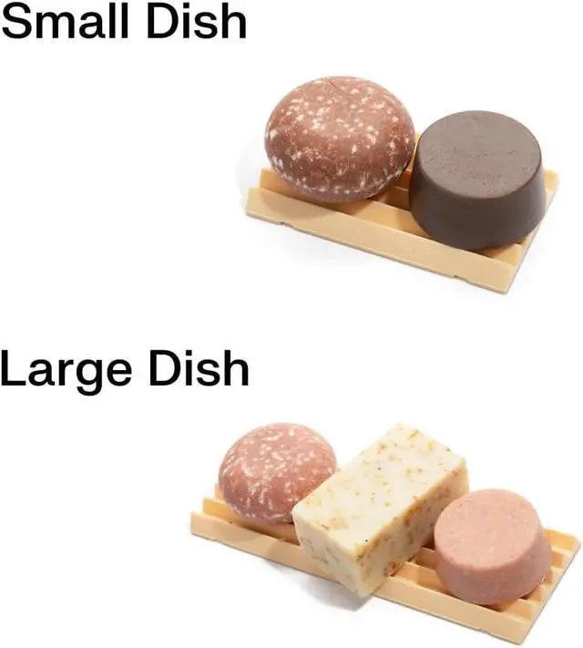 Alt view image 7 of 7 - The Earthling Co. Self Draining Soap Dish Silicone Soap Holder to Prevent Mushy Bars and Extend Bar Life, Shampoo and Conditioner Bar Tray for Bathroom, Shower, Countertops (Small Dish)