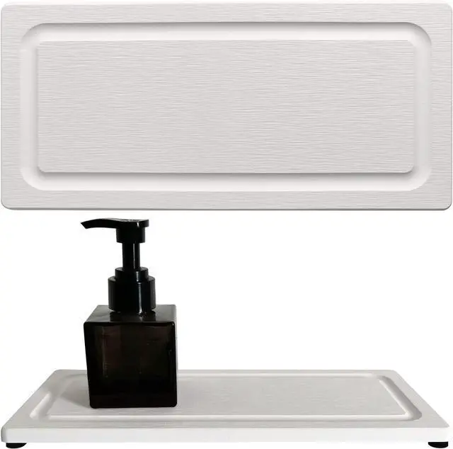 Main image of 2 PCS Water Absorbing Stone Trays for Bathroom Sink Fast Drying Coasters