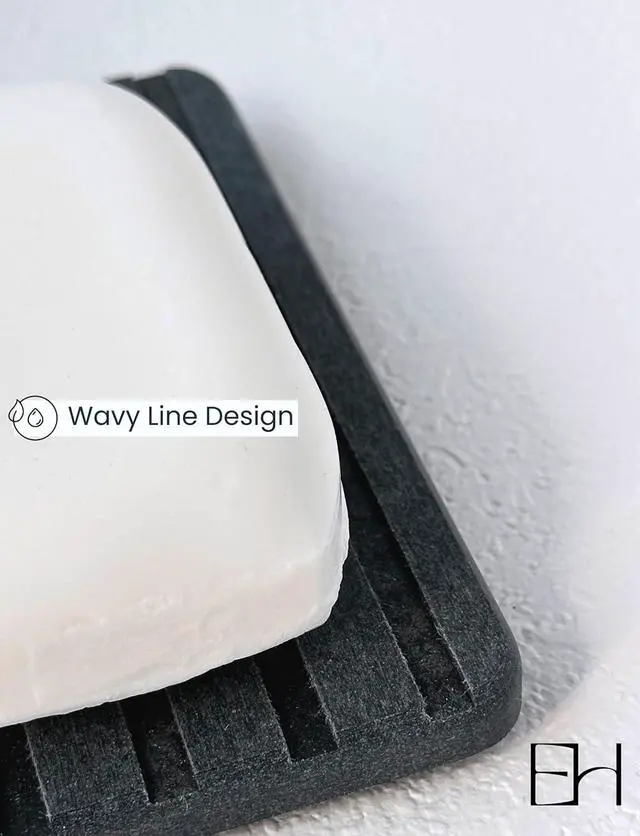 Alt view image 2 of 7 - Diatomite Stone Soap Dish, Water Absorbing Drying Tray Soap Holder