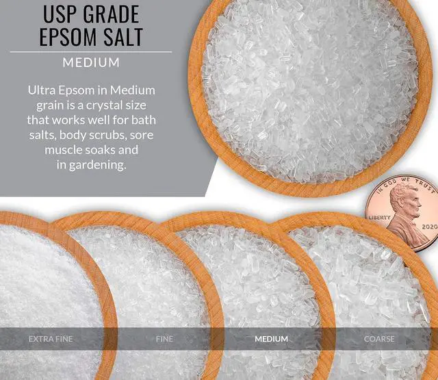 Alt view image 3 of 4 - Magnesium Sulfate (Epsom Salt) USP Grade 100% Pure, Natural & Organic, Multipurpose Bath Soak, Muscle Relaxation & Skin Care Support, 1 LB
