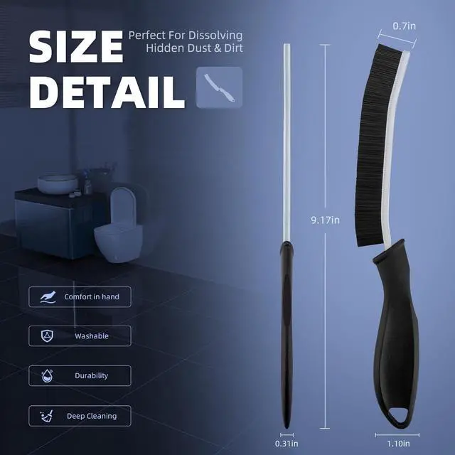 Alt view image 7 of 7 - CLEANGOR Crevice Cleaning Brushes, Cleaner Scrub Brush Tool for Tight Space