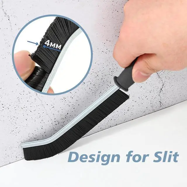 Alt view image 3 of 6 - Crevice Cleaning Brush Magic Brush Tool, Bathroom Tile Groove Gap Radiator Window Sink Alloy Cleaning Scrubbing Brushes with Long Handle, Thin Cleaning Supplies for Home Kitchen Narrow Corners