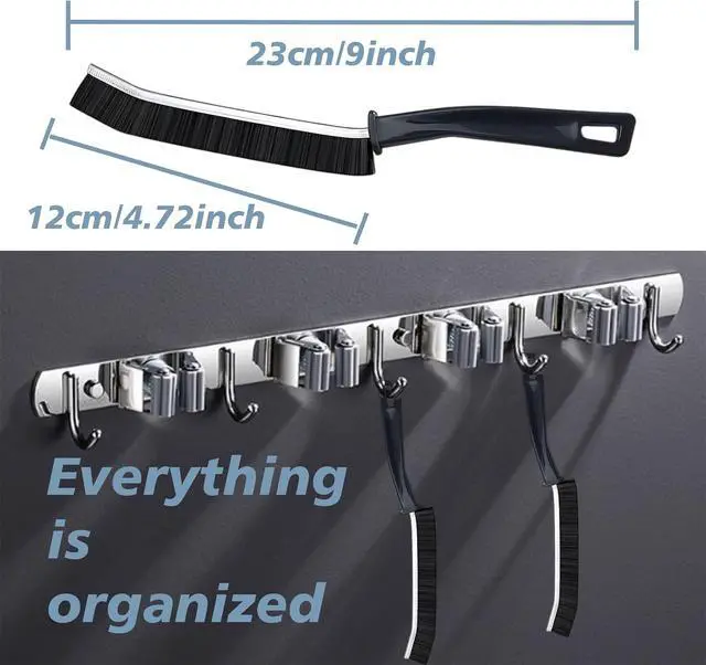 Alt view image 4 of 6 - Crevice Cleaning Brush Magic Brush Tool, Bathroom Tile Groove Gap Radiator Window Sink Alloy Cleaning Scrubbing Brushes with Long Handle, Thin Cleaning Supplies for Home Kitchen Narrow Corners