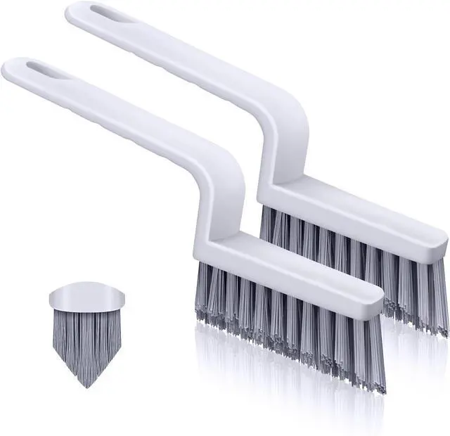 Main image of Lumkew Grout Cleaner Brush V Shape, Stiff Grout Cleaning Brushes for Tile Floor, Handheld Grout Scrub Brush Set for Shower, Bathroom, Kitchen, Household Use,2 pcs