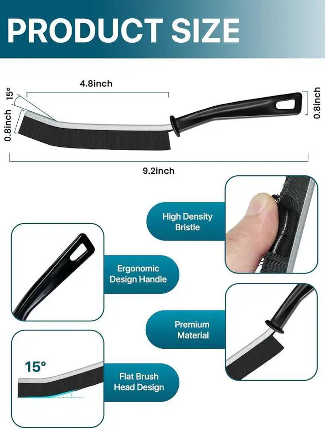 Alt view image 5 of 7 - 6Pcs Hard Bristle Crevice Cleaning Brush, Multifunctional Premium Crevice Cleaning Tool, Designed for Cleaning Narrow Spaces, Suitable for Toilet, Faucets,Kitchen,Grout, KOSPRIE