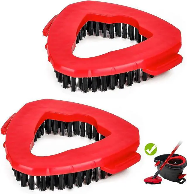 Main image of 2 Pack Spin Scrub Brush Compatible for Oceda EasyWring 1 Tank System, Shower Scrubber Replacement Head, Hard Bristle Cleaning Brush for Kitchen,Tile and Bathroom