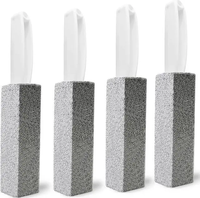 Main image of Pumice Stone Toilet Brush for Cleaning Toilet Bowl with Handle, Pumice Stick Pumice Scouring Pad for Cleaning, 4 Pack