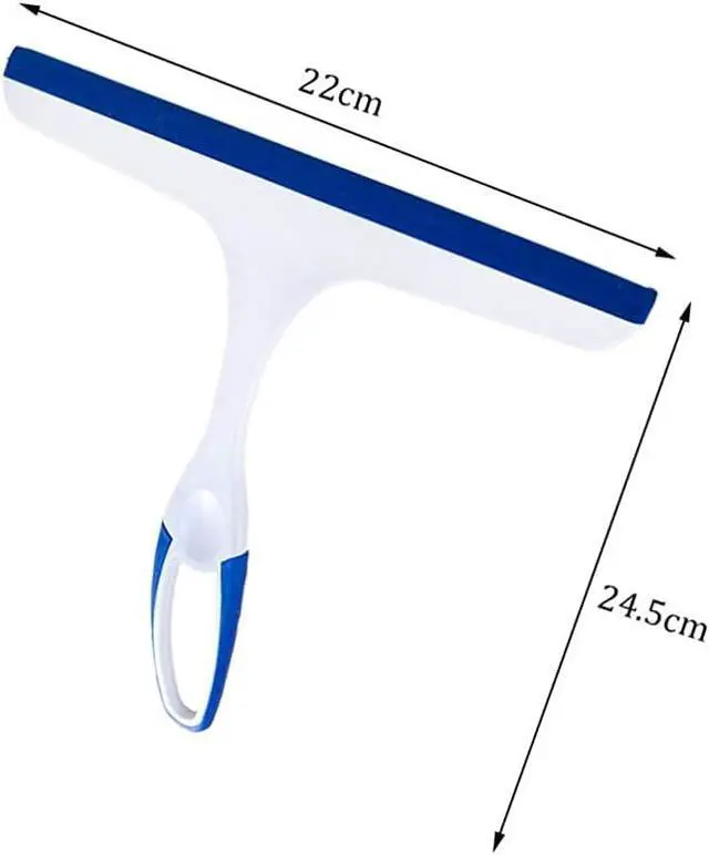 Alt view image 2 of 6 - 2 Pcs Window Squeegees with No-Slip Handle, Glass Wiper for Kitchen Home Car Bathroom Mirror Shower (2*Blue)