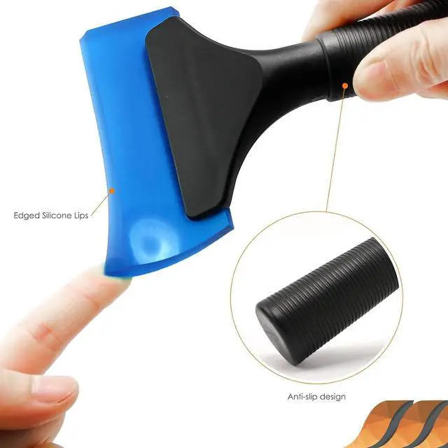 Alt view image 2 of 7 - EHDIS Small Squeegee 5 inch Rubber Window Tint Windshield Scraper for Car,Glass, Mirror, Shower, Door,Bathroom Cleaning(Blue)