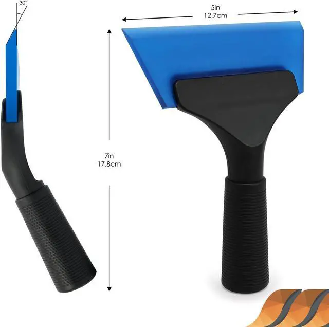 Alt view image 7 of 7 - EHDIS Small Squeegee 5 inch Rubber Window Tint Windshield Scraper for Car,Glass, Mirror, Shower, Door,Bathroom Cleaning(Blue)